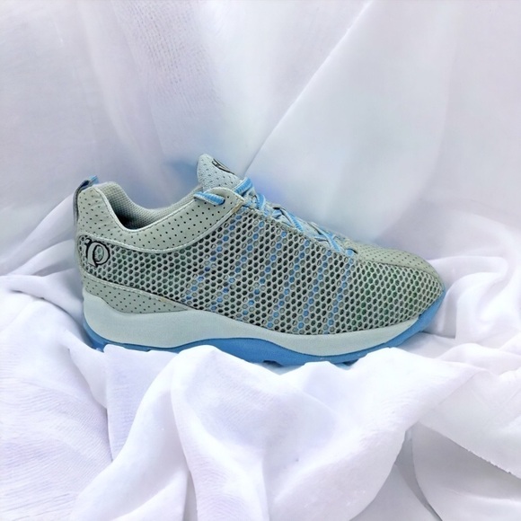 Pearl Izumi Gray Blue 5053 Cycling Lace Up Low Top Mesh Sneakers US 6 Euro 37 - Picture 1 of 9